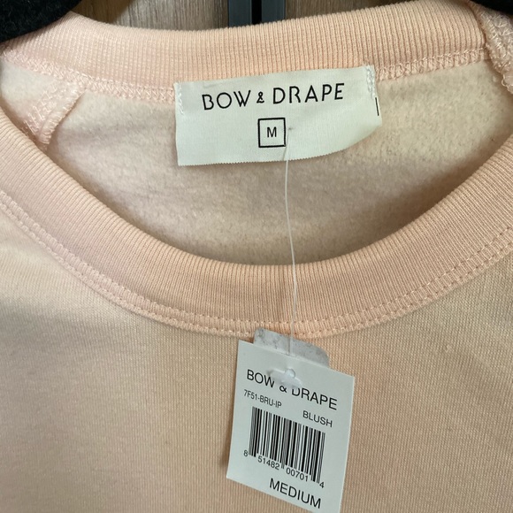 Bow and drape Brunch Bunch peach Sweatshirt - Picture 4 of 4